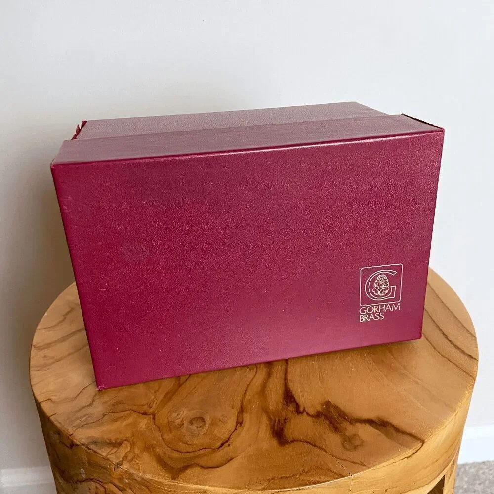 VTG Gorham Solid Brass Convertible Candlestick w/ Box Heirloom Decor